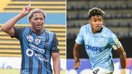 Emerson Pata y Emiliano Clavijo, canteranos de Independiente del Valle y Universidad Católica, respectivamente.