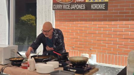 Expositor de gastronomía en el evento 'Matsuri Quito - Festival de Cultura Japonesa 2026'. 28 de agosto de 2026