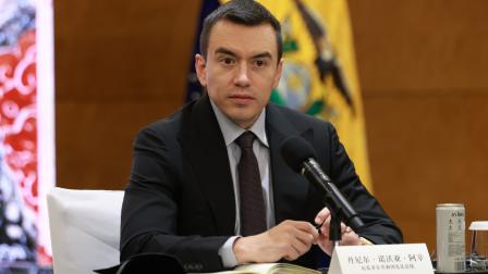 Presidente Daniel Noboa durante su visita a China, entre el 26 y 23 de agosto del 2026.