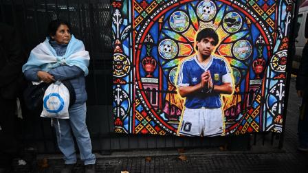 Una pintura de Diego Maradona en Buenos Aires, el 6 de agosto de 2026.