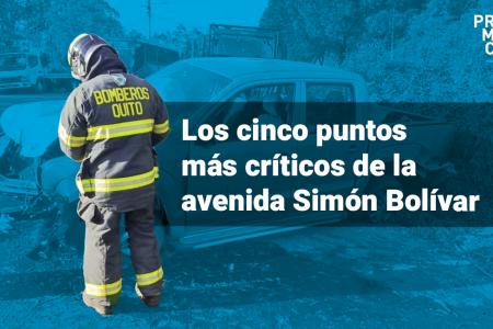 Accidentes de tránsito en la avenida Simón Bolívar de Quito