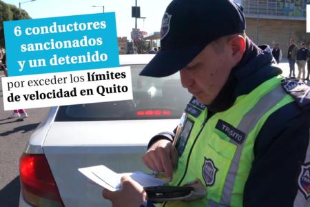 Seis personas sancionadas y un detenido por exceder los límites de velocidad en una vía urbana de Quito, fue el resultado de un operativo de 60 minutos realizado al sur de la capital en la avenida Quitumbe Ñan. Los agentes de tránsito se ubicaron en el sector de la Plataforma Gubernamental del Sur, la mañana del martes 30 de julio.