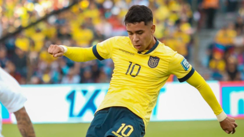 Kendry Paéz, durante el partido de Ecuador ante Perú, el 10 de septiembre de 2024.