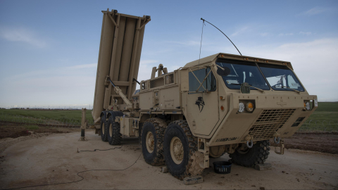 Imagen de archivo en la que se ve una estación de lanzamiento del sistema THAAD de Estados Unidos en un lugar de Israel, el 4 de marzo de 2019.