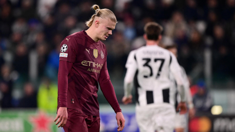 Erling Haaland, durante el partido del Manchester City ante la Juventus por la UEFA Champions League, el 11 de diciembre de 2024.