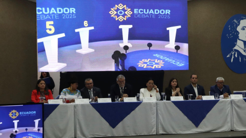 Sorteo para el debate presidencial organizado por el Consejo Nacional Electoral, el 13 de enero de 2025.