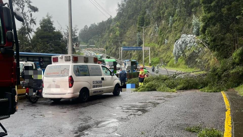 Un deslave en el sector de El Trébol, en Quito, provocó el fallecimiento de una persona el 26 de abril de 2025.