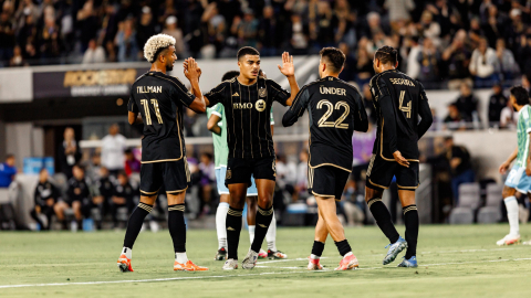 Fotografía de los jugadores de Los Angeles FC, el 15 de mayo de 2025.