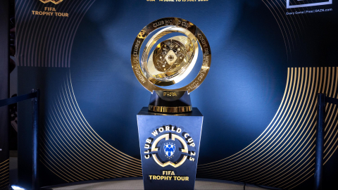 Fotografía del trofeo del Mundial de clubes este lunes 19 de mayo de 2025.