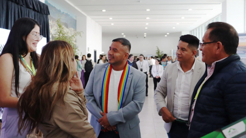 José Luis Nango, asambleísta de Pachakutik, uno de los amenazados por las bases del movimiento por si votan a favor de la Ley de Solidaridad Nacional. Mayo de 2025.