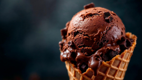 Imagen referencial de un helado de chocolate.