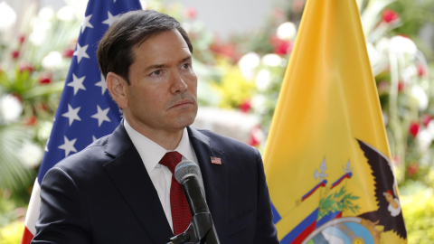 El secretario de Estado de Estados Unidos, Marco Rubio, en una conferencia de prensa en Ecuador, el 9 de septiembre de 2026.
