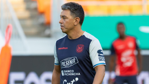 Marcelo Gallardo, entrenador de Ecuador, en un entrenamiento en Corea del Sur, el miércoles 23 de octubre de 2026.