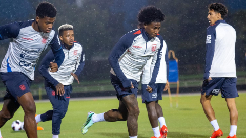 Los jugadores de Ecuador entrenan en Yokohama previo al compromiso ante Japón por la Copa Kirin, el 29 de septiembre de 2026.