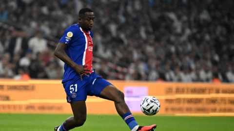 El ecuatoriano Willian Pacho, durante un partido del PSG, el 20 de septiembre de 2026.