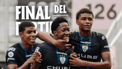 Los jugadores de Independiente del Valle celebran un gol ante el Manchester City en la Messi Cup, el viernes 30 de octubre de 2026.