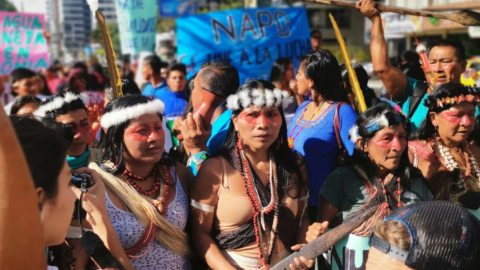 Protesta indígena. Ecuador.