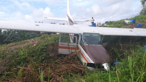 La aeronave tipo Cessna, con 240 paquetes de droga, se estrelló en San Lorenzo (Esmeraldas). 