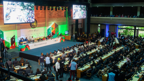 Asamblea del Programa de la ONU para los Asentamientos Humanos (ONU Hábitat) donde se eligió a México para la presidencia.