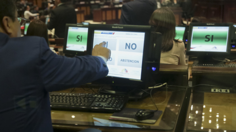 Registro de votación en en el Pleno de la Asamblea