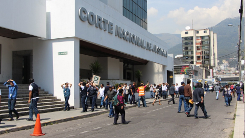 Fachada del edificio de la Corte Nacional de Justicia, en el norte de Quito.