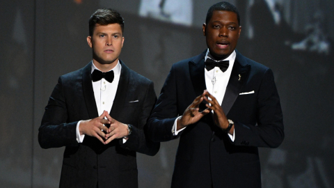 Colin Jost y Michael Che los presentadores en 2018.