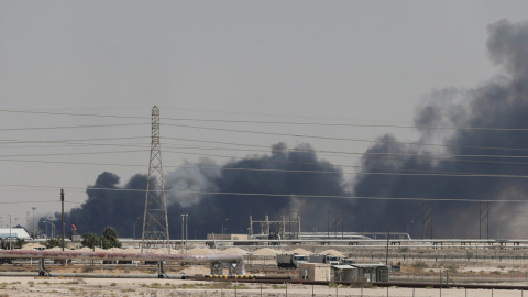 Instalaciones de Aramco, el 14 de septiembre de 2019, después del ataque. Reuters