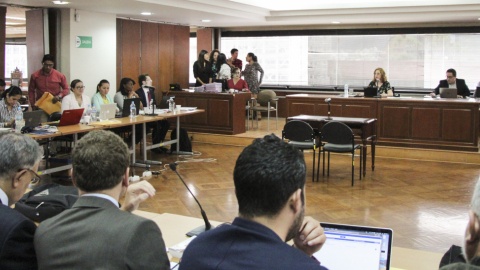 Laura Terán rindió testimonio anticipado en el caso "Sobornos 2012 - 2016",  ante la jueza Daniella Camacho, en la sala de audiencias de la Corte Nacional de Justicia. La exasistente del despacho presidencial tiene calidad de testigo protegido de la Fiscalía.