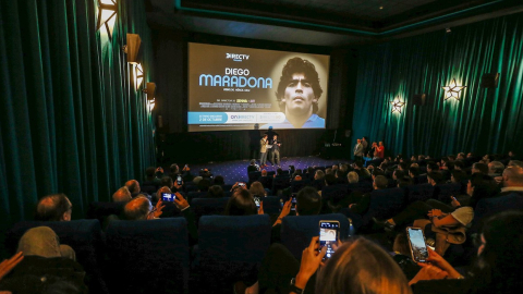 Fotografía este viernes de la conferencia del director británico Asif Kapadia en la ciudad de Buenos Aires (Argentina).