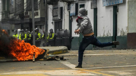 Los manifestantes protagonizaron incidentes y se enfrentaron a la policía.