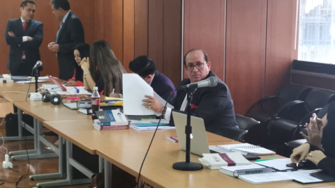 En primer plano, Eduardo Franco Loor, procurador judicial del exvicepresidente Jorge Glas.