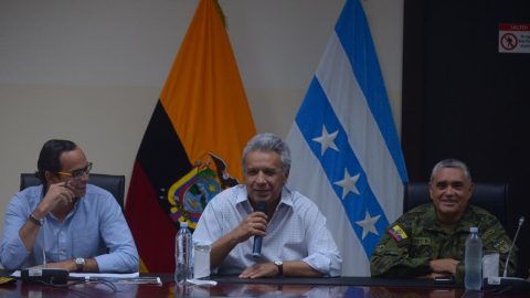 El presidente Lenín Moreno se dirigió nuevamente a los medios desde el ECU 911 en Guayaquil. 