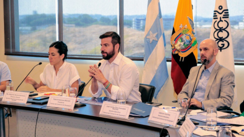 Reunión de la Cámara de Comercio de Guayaquil con representantes del Gobierno, realizada en septiembre pasado. 