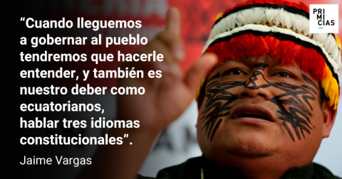 El presidente de la Confederación de Nacionalidades Indígenas del Ecuador (Conaie), Jaime Vargas, lideró un paro que duró más de 10 días en el país. 