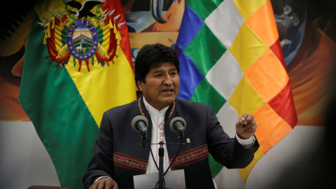 El presidente Evo Morales habló este 24 de octubre ante los medios y dijo que la tendencia de su reelección era irreversible. 