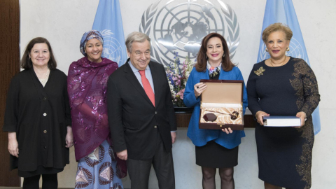 María Fernanda Espinosa, en sus últimos días como Presidenta de la Asamblea General de la ONU, el 16 de septiembre de 2019.