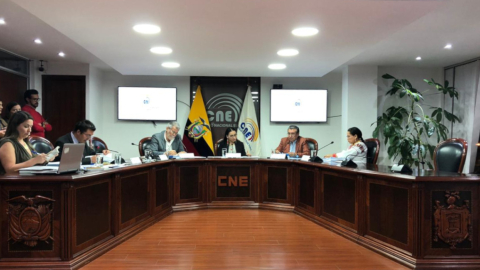 Sesión del Pleno del CNE, el 31 de octubre de 2019.