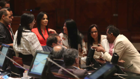 Foto Archivo del bloque correísta en el pleno de la Asamblea.