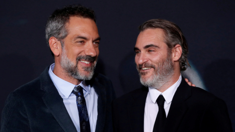 Todd Phillips y Joaquin Phoenix en la premiere de 'Joker', el 28 de septiembre pasado en Los Angeles.