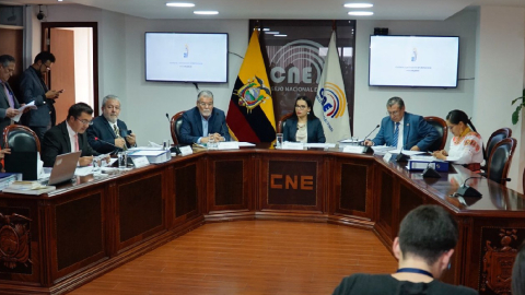 Sesión del Pleno del CNE, este 26 de noviembre de 2019.