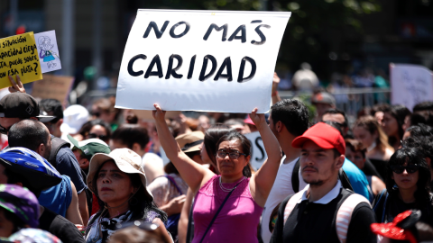 Parte de la protesta popular en Chile es contra el modelo de pensiones que tiene el país sudamericano.