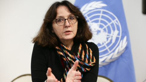 Dubravka Simonovic, relatora especial de la ONU sobre la violencia contra la mujer, en su visita a Ecuador.