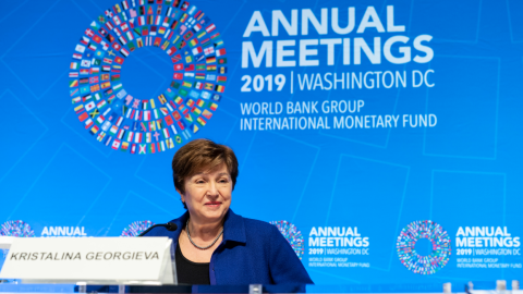 Kristalina Georgieva es la directora gerente del Fondo Monetario Internacional (FMI), el 12 de diciembre.