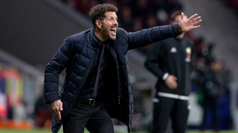 Diego Simeone, actual entrenador del Atlético de Madrid y uno de los máximos ídolos de la afición 'colchonera'. 