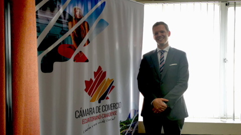 Caleb Mclean, presidente de la Cámara de Comercio Ecuatoriano-Canadiense.