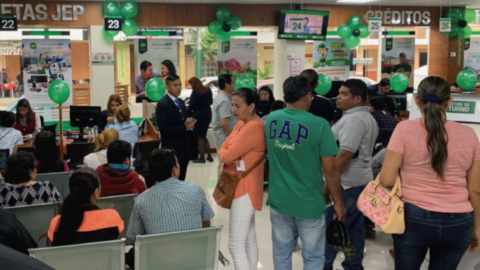 Oficinas de la Cooperativa JEP en Portoviejo, en la provincia de Manabí