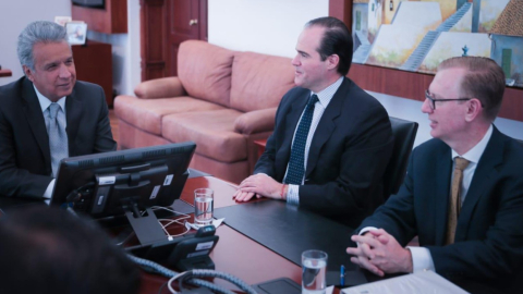 El presidente Lenín Moreno recibió a Mauricio Claver-Carone, Asistente Adjunto del Presidente de Estados Unidos, el 13 de enero de 2020.