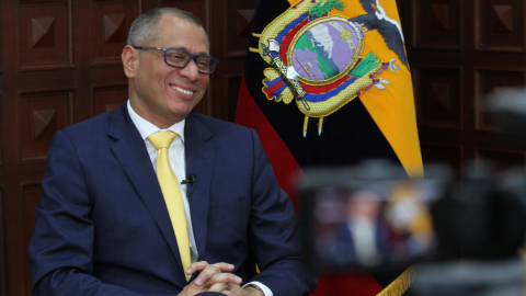 Jorge Glas, todavía como vicepresidente, daba una entrevista a una agencia internacional en 2017.