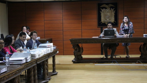 En la capital, se realizó la audiencia en contra de los jueces Aurelio Quito y Bolívar Torres.