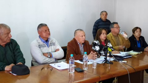 Rueda de prensa de la Coordinación de Maestros Jubilados. 